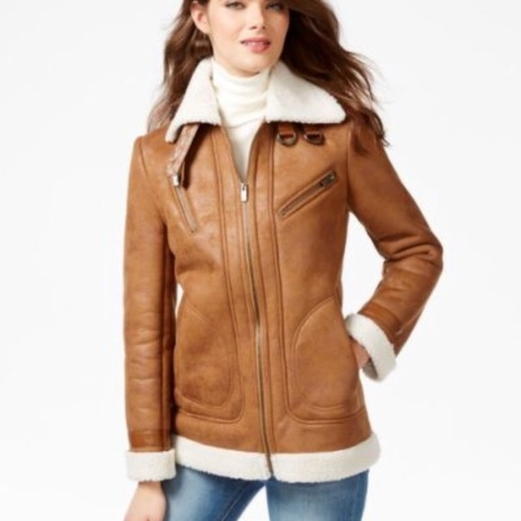 Rachel Roy Sherpa & Faux Suede Jacket - Picture 1 of 3